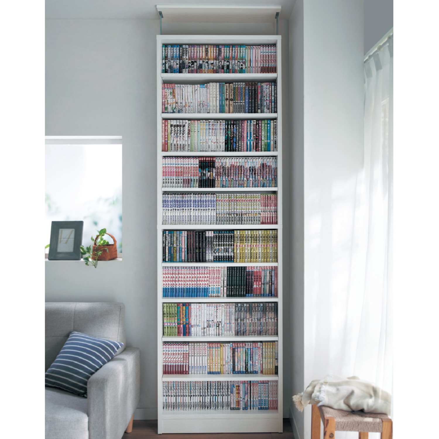 【ベルメゾン】奥行18cmの突っ張りコミックラック 【ベルメゾン】奥行18cmの突っ張りコミックラック