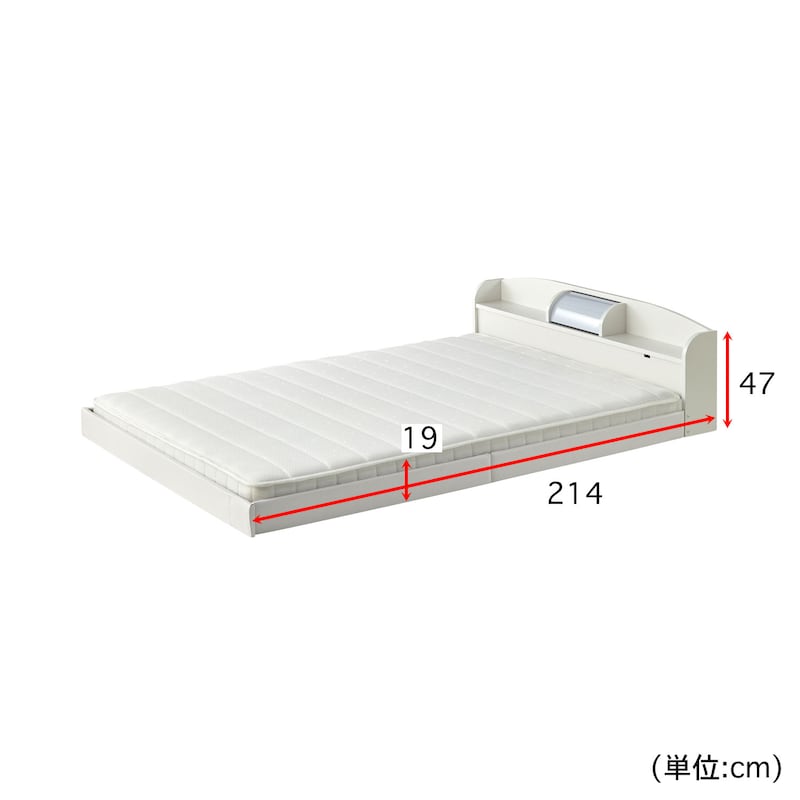 幅/シングル:96cm、セミダブル:125cm、ダブル:145cm