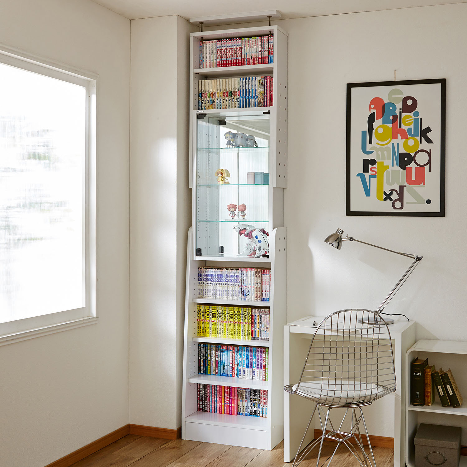 【ベルメゾン】突っ張り薄型コレクションラック