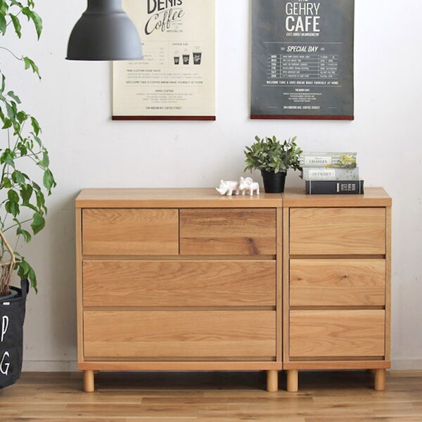 【ベルメゾン】[日本製]オーク材の衣類チェスト