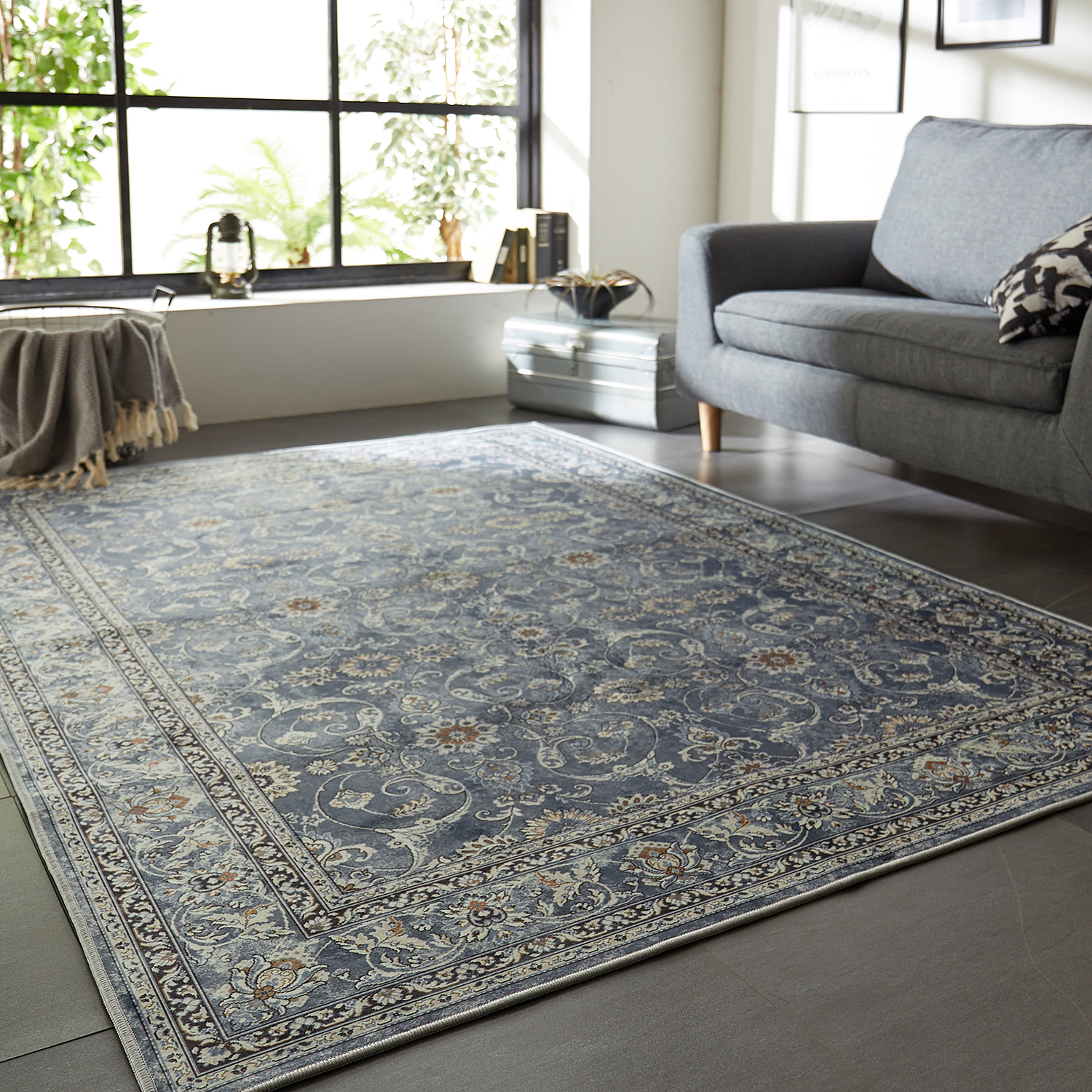 折りたためて洗えるなめらかタッチのプリントラグ 折りたためて洗えるなめらかタッチのプリントラグ