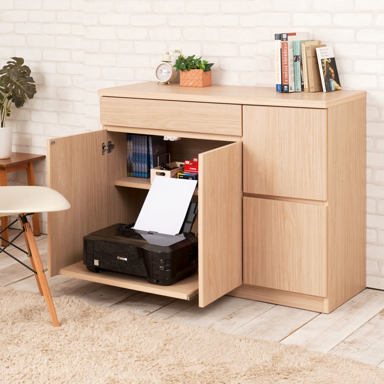 【ベルメゾン】パソコンキャビネット 【パソコンデスクとしても】