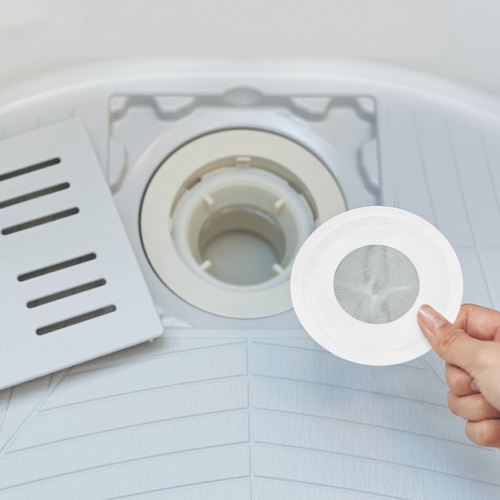 ポイッと置くだけ！お風呂の排水口用ネット「髪の毛トリトリネット」 ＜お試し用12枚セット／40枚セット＞