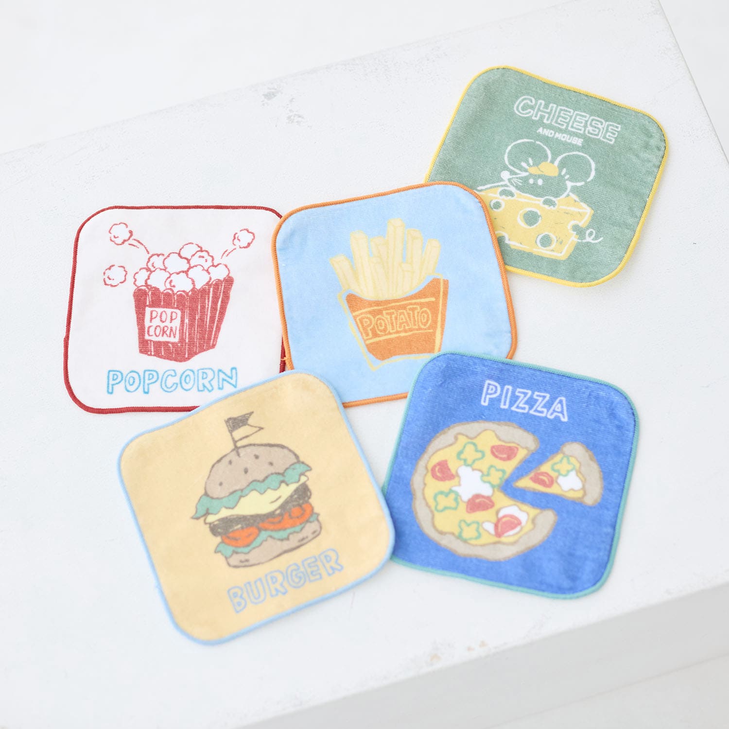 ミニミニタオルハンカチ5柄セット（子供用タオル/ハンカチ）｜(ジータ