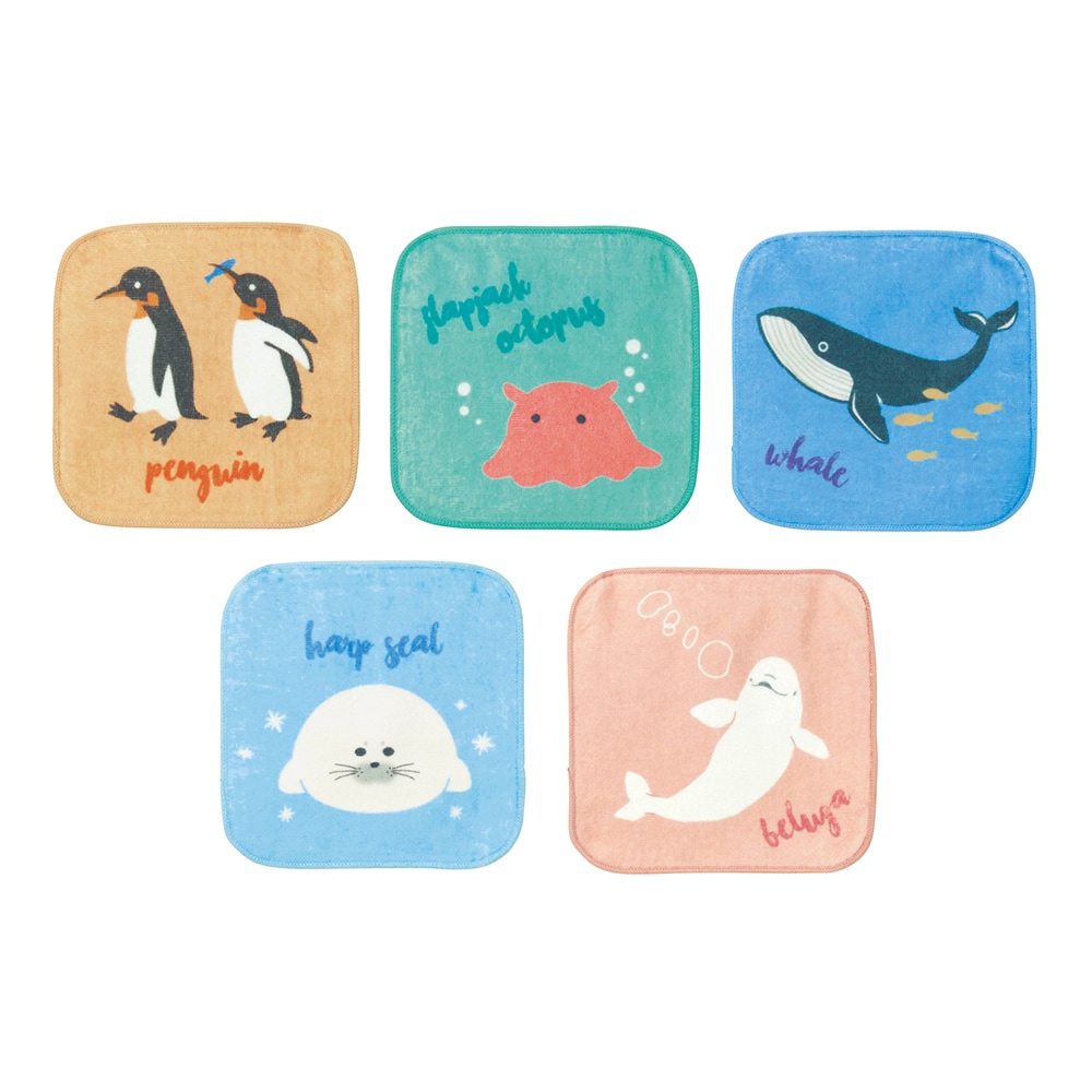 ミニミニタオルハンカチ5柄セット（子供用タオル/ハンカチ）｜(ジータ