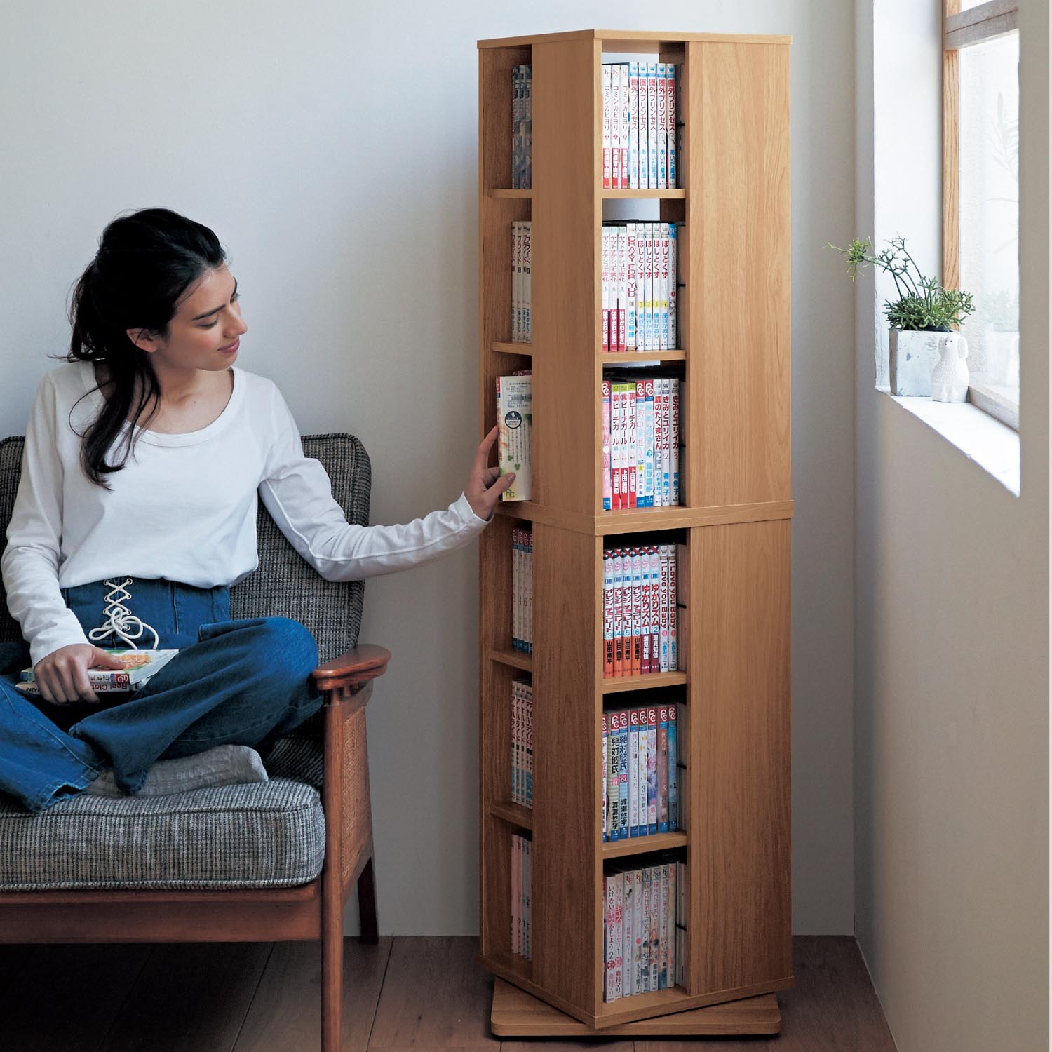 【ベルメゾン】回転式コミックラック