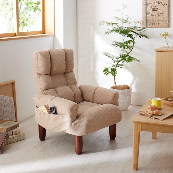 【ベルメゾン】リクライニング式シンプル高座椅子