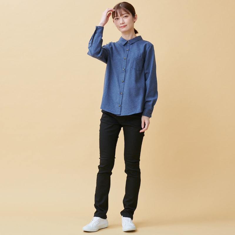着用モデルの身長は、163cm、着用64サイズ