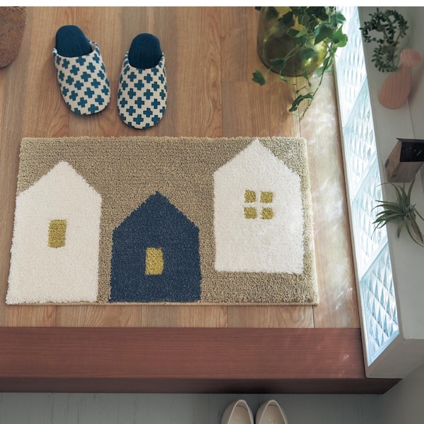 【ベルメゾン】ふんわりマイクロファイバーの北欧調玄関マット 【選べる4サイズ】