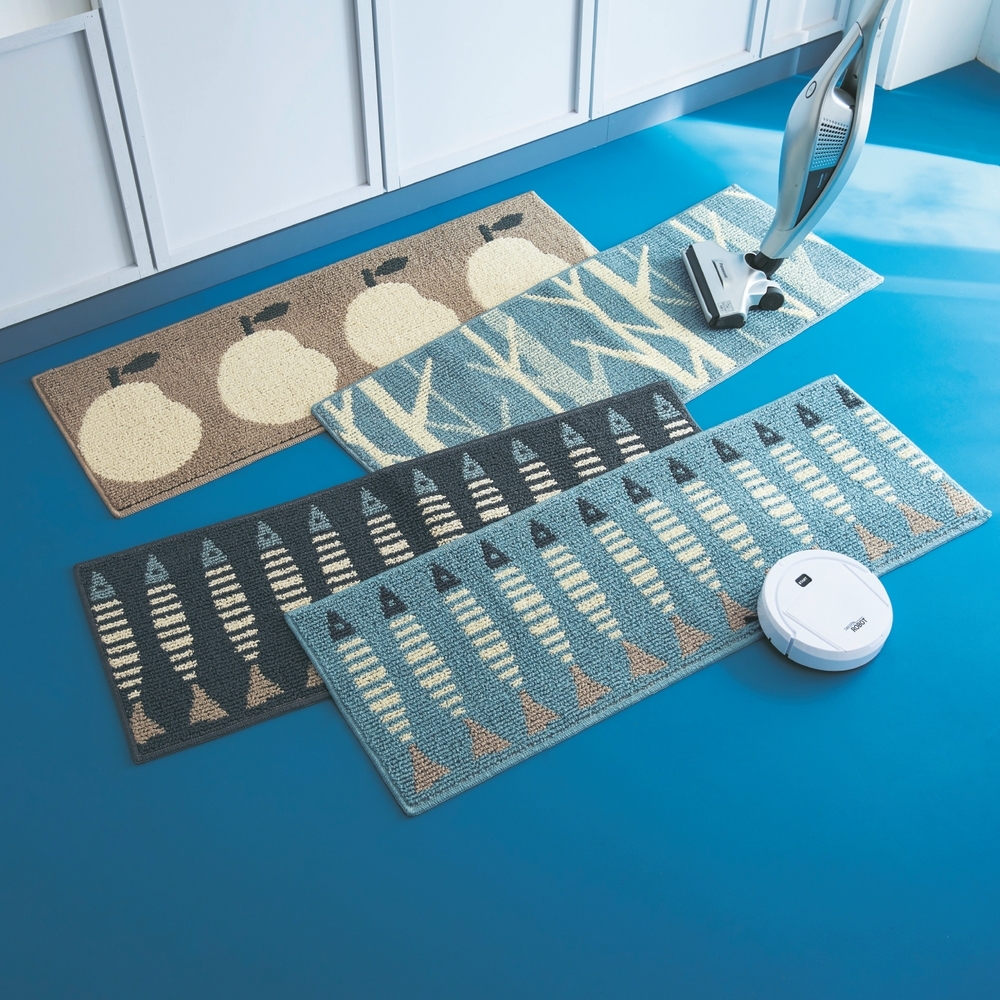 汚れが落ちやすい糸を使ったずれにくいキッチンマット 【選べる8サイズ】 汚れが落ちやすい糸を使ったずれにくいキッチンマット 【選べる8サイズ】