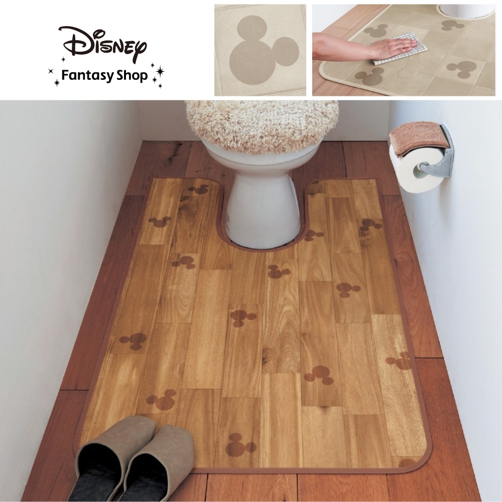 【ディズニー/Disney】拭けるトイレマット「ミッキーモチーフ」 【ディズニー/Disney】拭けるトイレマット「ミッキーモチーフ」