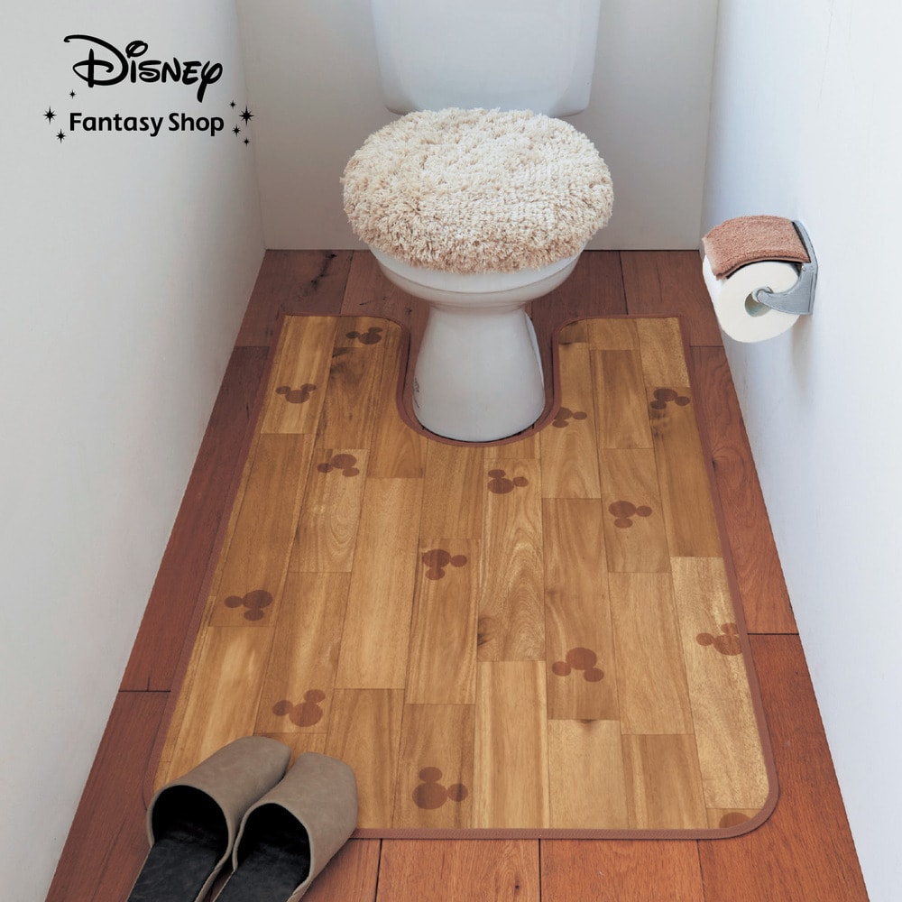 【ディズニー/Disney】拭けるトイレマット「ミッキーモチーフ」