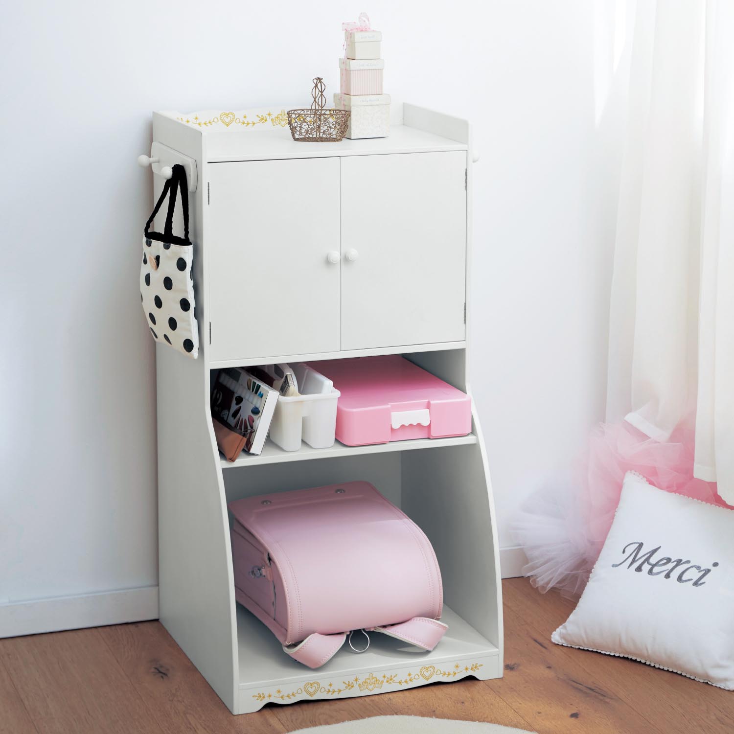 【ディズニー/Disney】自分でランドセル収納ラック 「ディズニープリンセス」