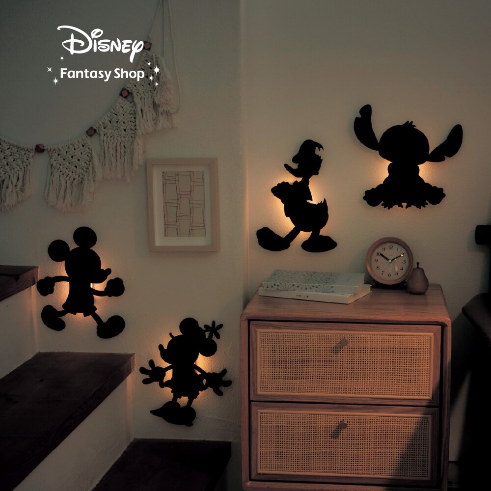 【ディズニー/Disney】シルエットのウォールライト(選べるキャラクター)