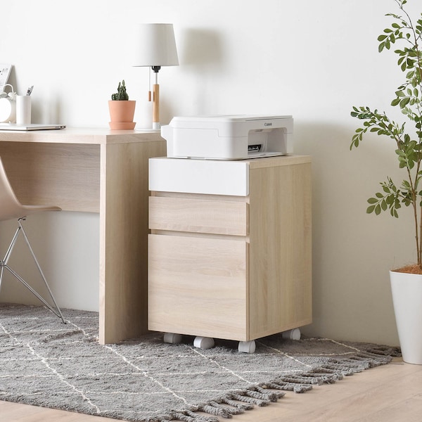 【ベルメゾン】ツートンカラーのサイドチェストワゴン