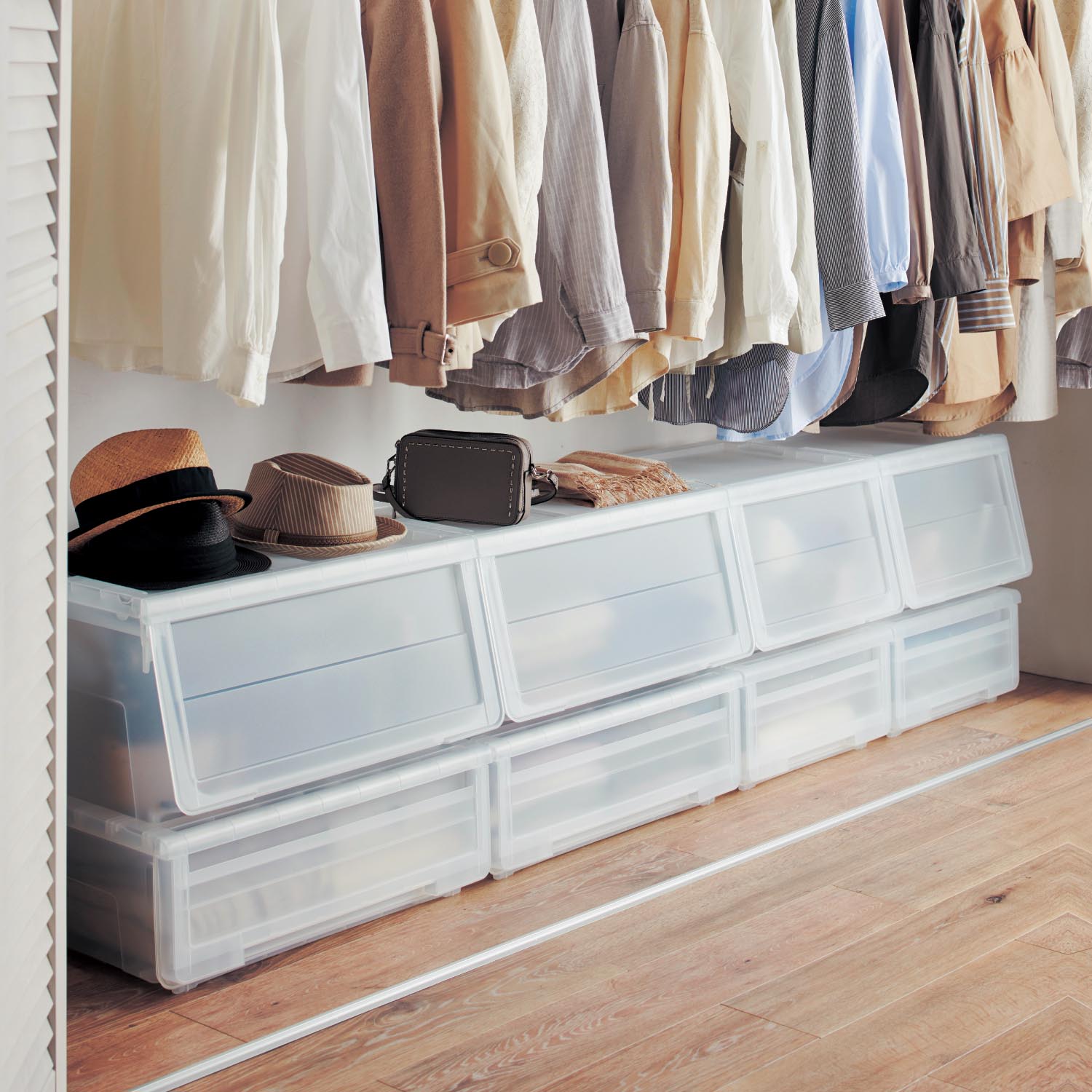 【ベルメゾン】フラップ・引出し収納ケース同型2個セット 【ベルメゾン】フラップ・引出し収納ケース同型2個セット