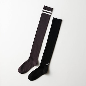 ブラックワンポイント＆チャコール２本ライン