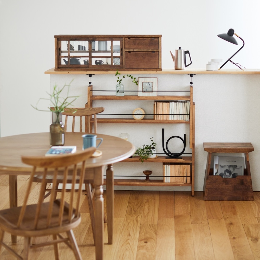 あたらしくて懐かしい。水屋箪笥風カウンター上収納ボックス（キッチン