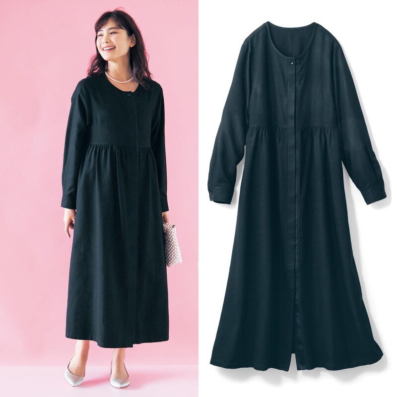 産後授乳もしやすい マタニティサイズガウンワンピース 秋冬 春 フォーマル 産前 産後 通販のベルメゾンネット