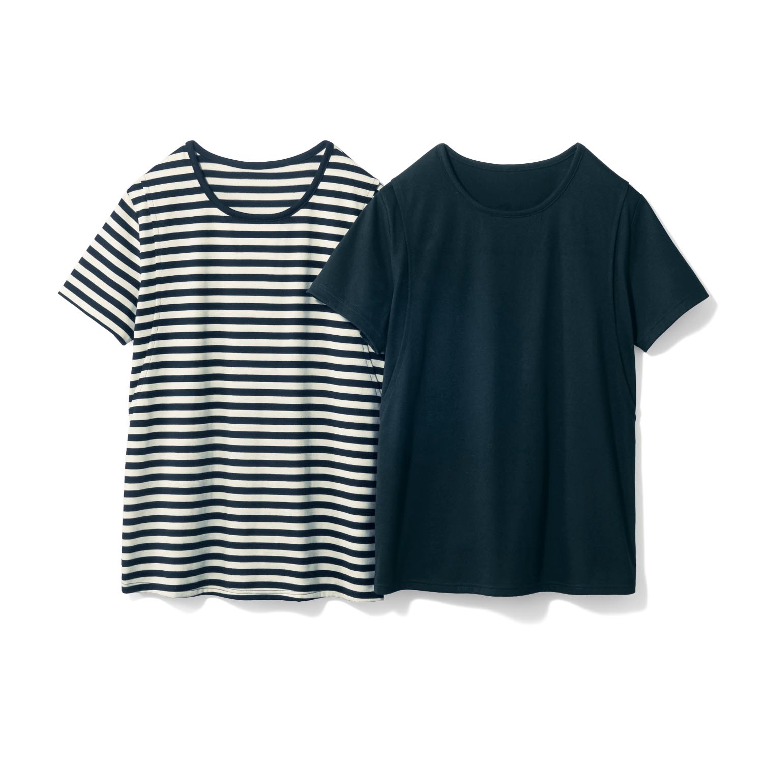 【ベルメゾン】授乳に便利!産後半袖Tシャツ2枚セット