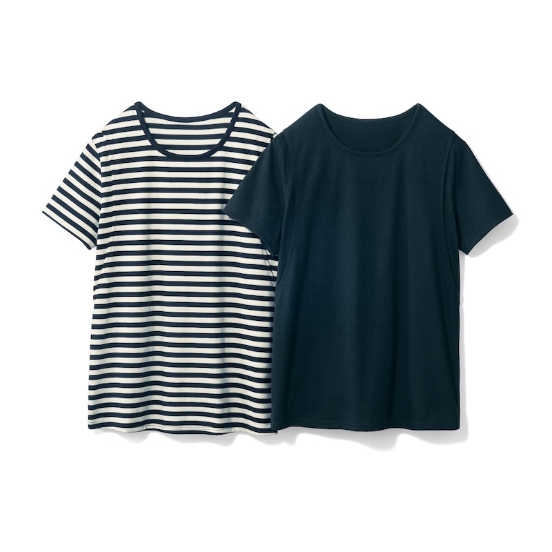 授乳対応産後半袖Tシャツ2枚セット｜通販のベルメゾンネット