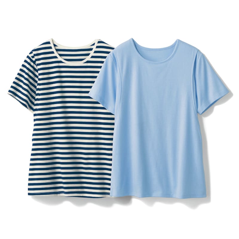 授乳対応産後半袖Tシャツ2枚セット｜通販のベルメゾンネット