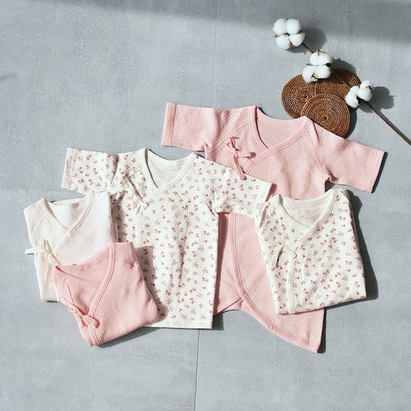 【ベルメゾン】あったかソフトキルト短肌着3枚・コンビ肌着2枚セット 【ベビー服 新生児】