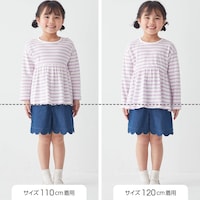 サイズ別着用比較／モデル身長110cm