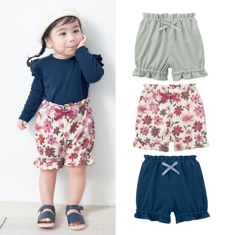 リボン付きベビーショートパンツ 女の子 ベビー服 通販のベルメゾンネット