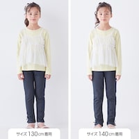 サイズ別着用比較／モデル身長127cm