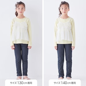サイズ別着用比較／モデル身長127cm