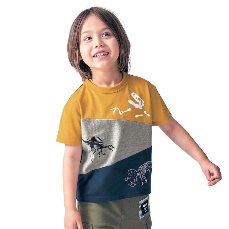 恐竜切替えデザインｔシャツ 男の子 子供服 通販のベルメゾンネット