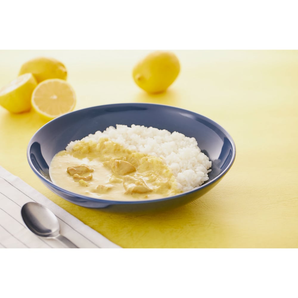 レモンクリームチキンカレー　調理例