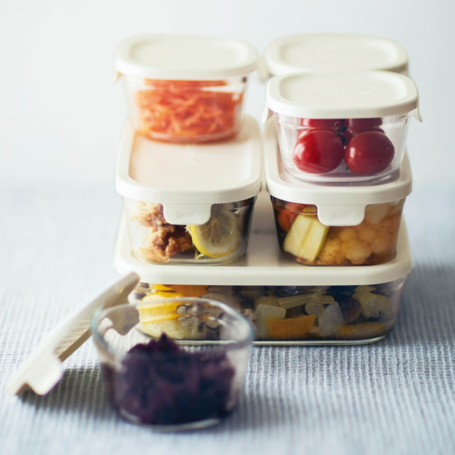 【イワキ/iwaki】耐熱ガラス保存容器「パック & レンジ」7点セット 【イワキ/iwaki】耐熱ガラス保存容器「パック & レンジ」7点セット