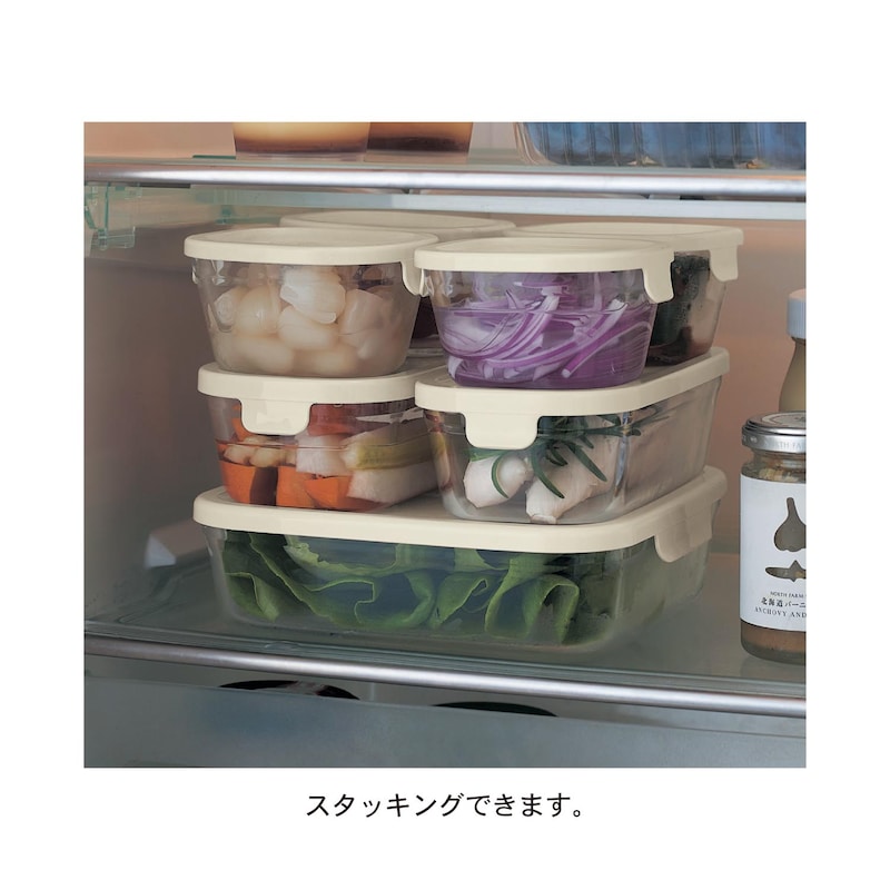 スクエア型なので冷蔵庫内に入れた時、デッドスペースになりません