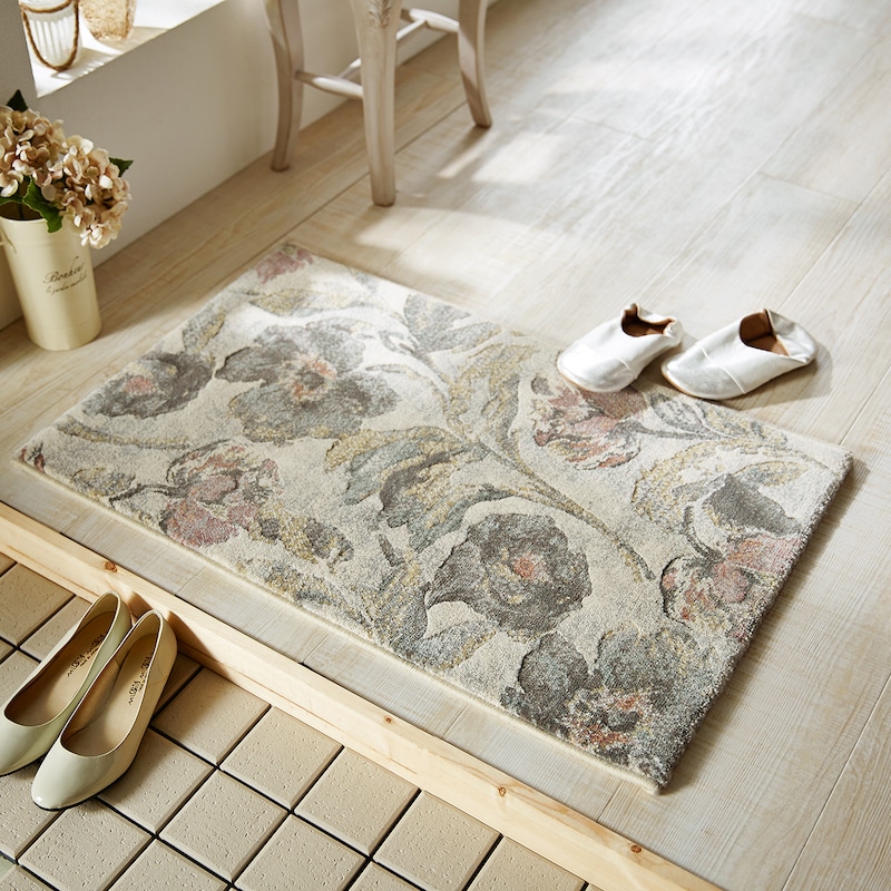 ピンクグレー系　約60×90cm