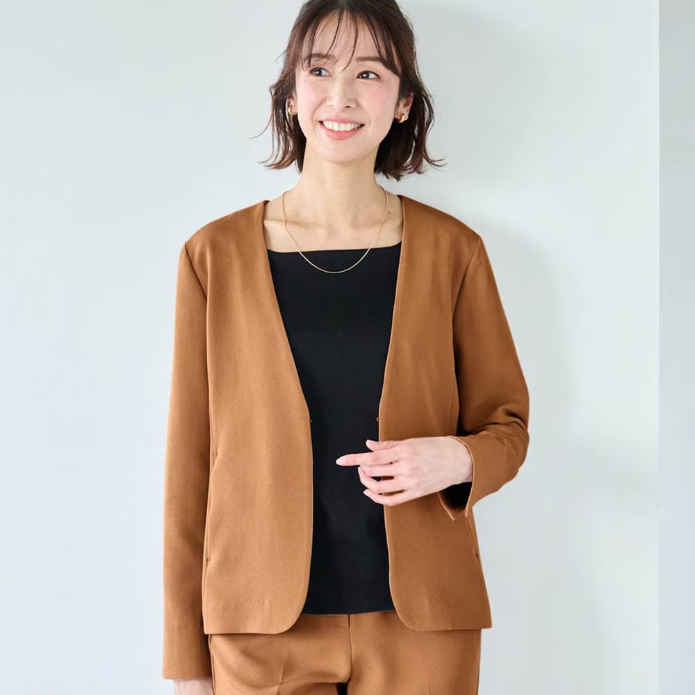 【スタイルノート/StyleNote】ストレッチダブルクロスソフトジャケット