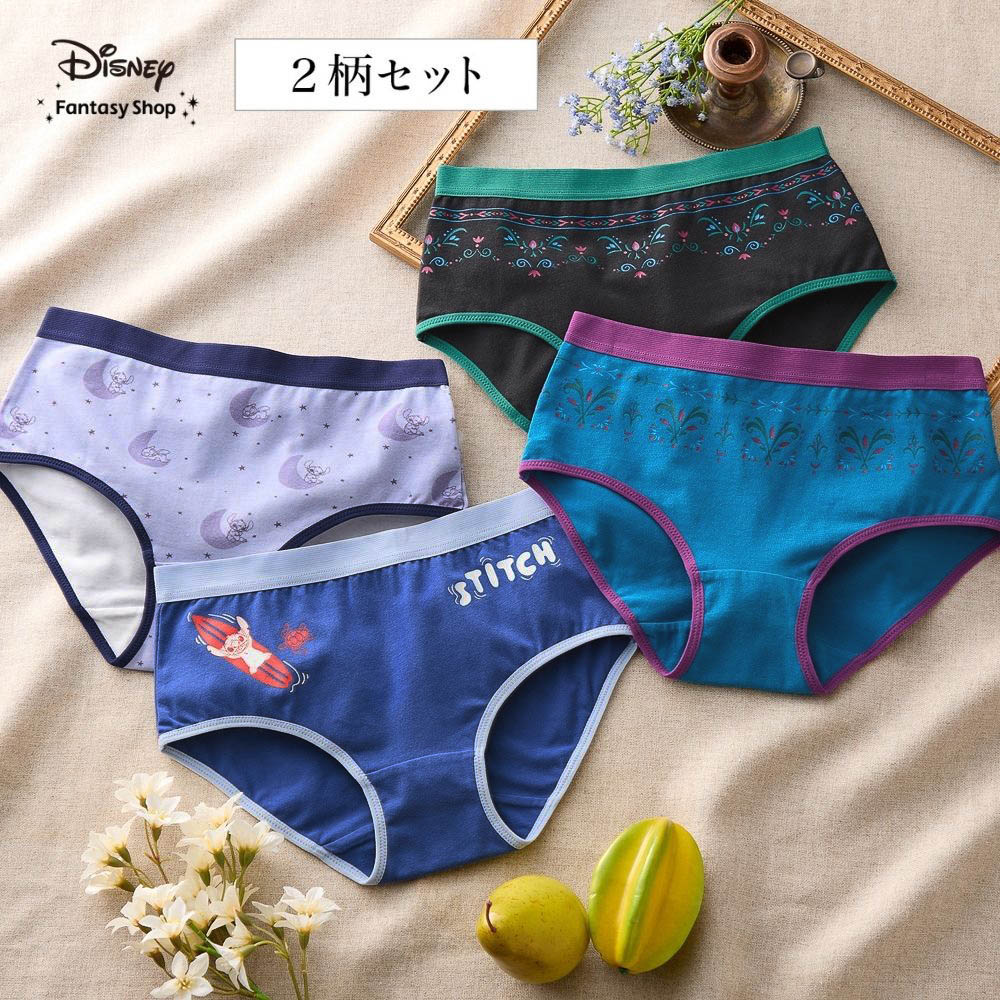 綿混ショーツ2柄セット(選べるキャラクター)(ディズニー/Disney) 綿混ショーツ2柄セット(選べるキャラクター)(ディズニー/Disney)