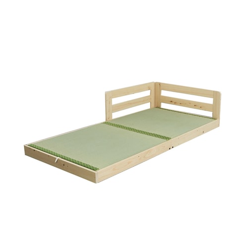 ［日本製］天然木ひのき材の親子畳ベッド ＜セミダブルのみ＞