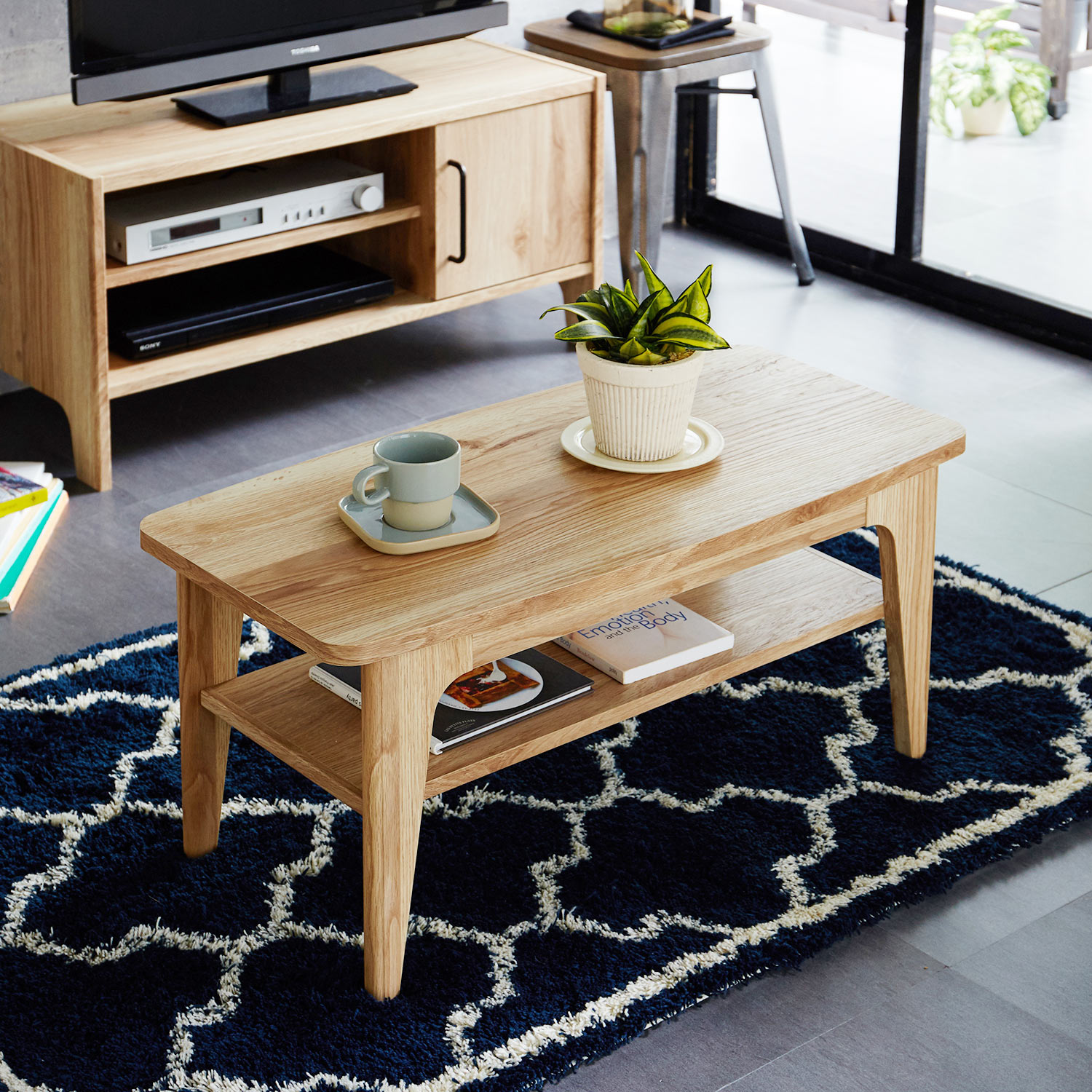 【ベルメゾン】塩系インテリアに馴染むリビングローテーブル