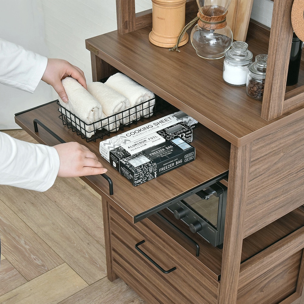 千趣会 レンジラック ブラウン レンジ台（レンジ台/レンジラック