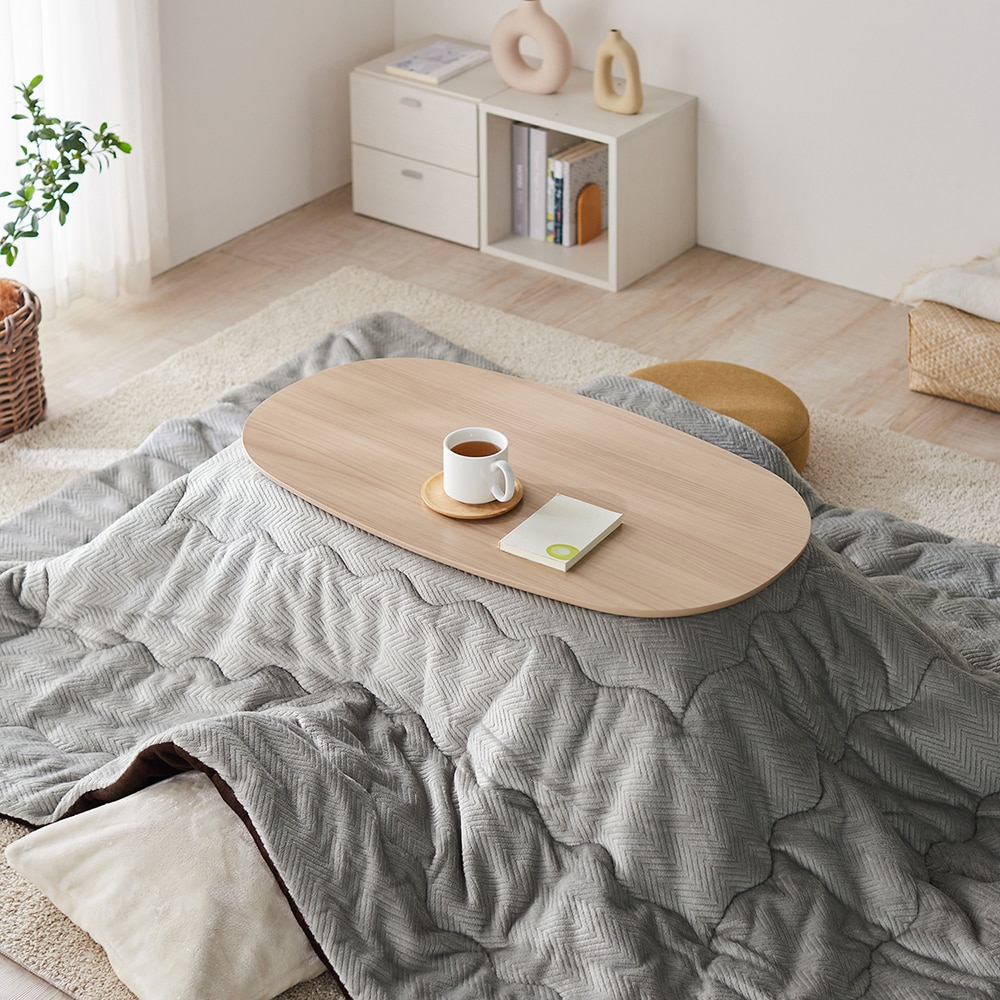 ベルメゾン 折りたたみ式テーブル 楕円形　120✕80cm ベルメゾン 折りたたみ式テーブル 楕円形 120✕80cm