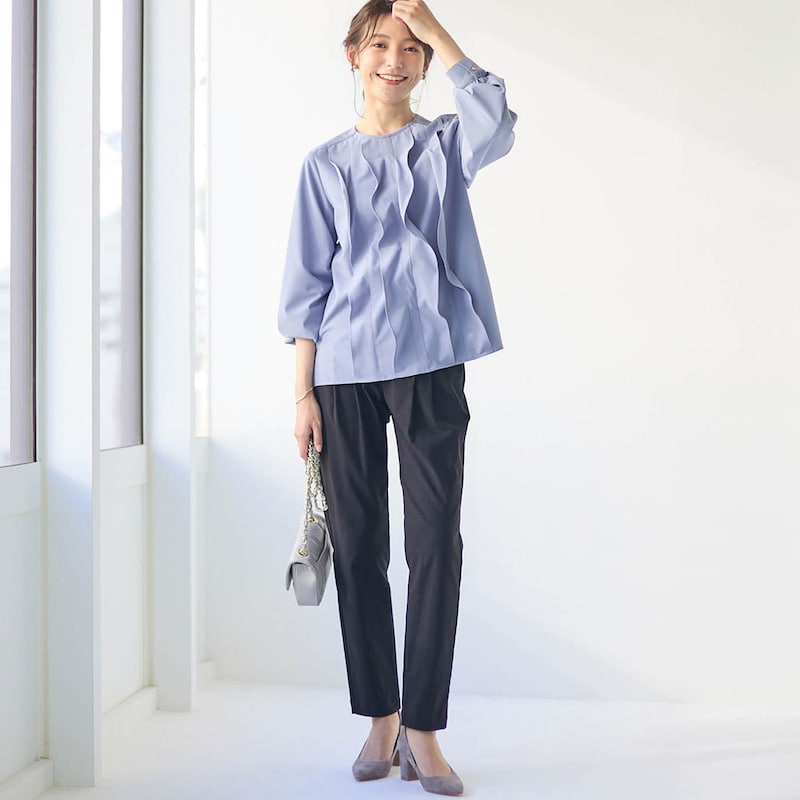 モデル身長170cm／M・股下66cm　※写真は撮影用のため、股下+6cmになります。