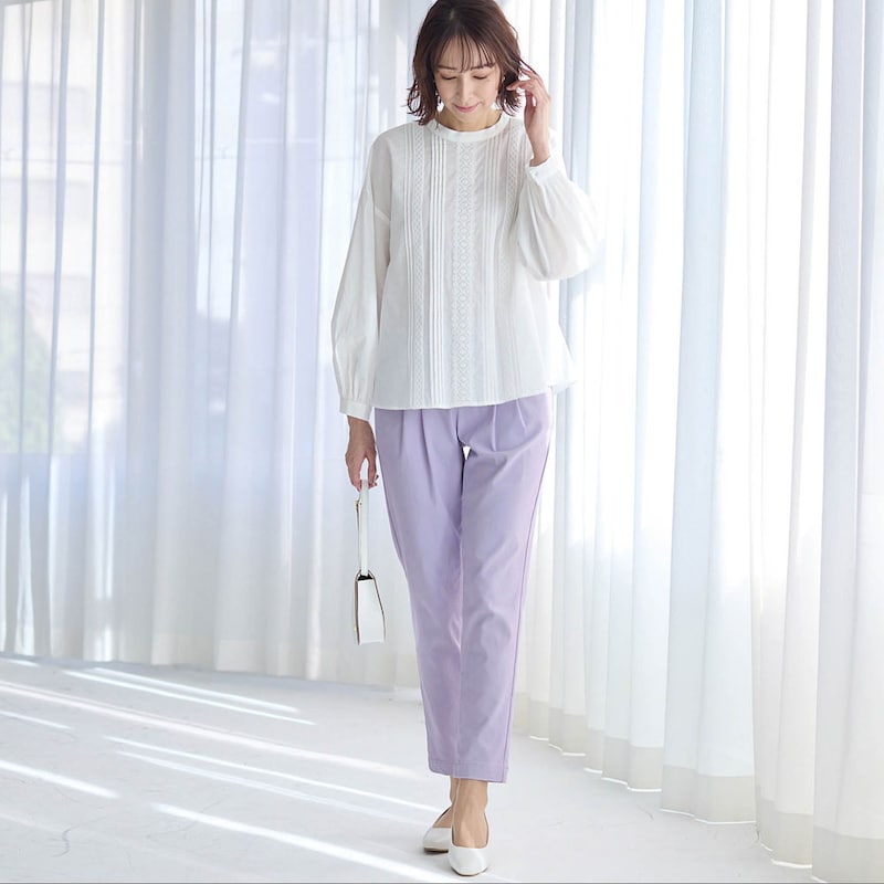モデル身長169cm／M・股下66cm ※写真は撮影用のため股下+6cmになります。