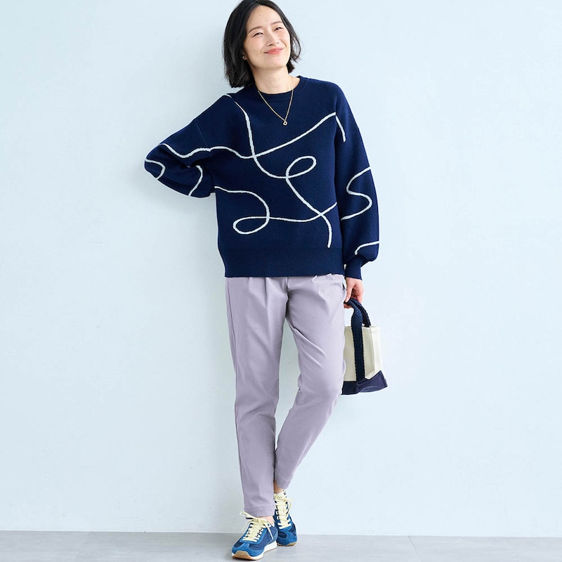 モデル身長168cm／M・股下66cm　※写真は撮影用のため股下+6cmになります。