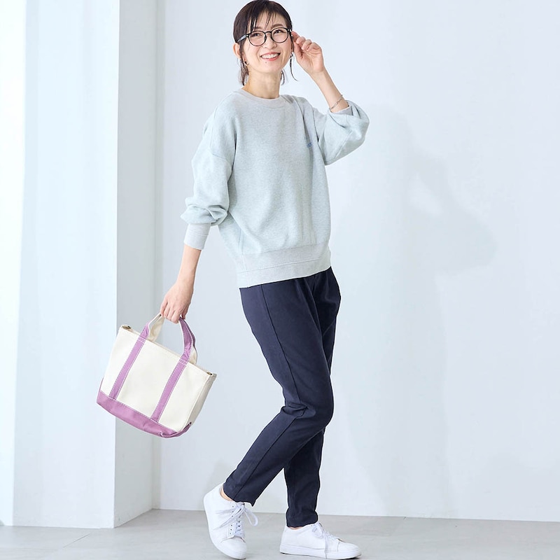 モデル身長167cm／M・股下66cm ※写真は撮影用のため股下+6cmになります。