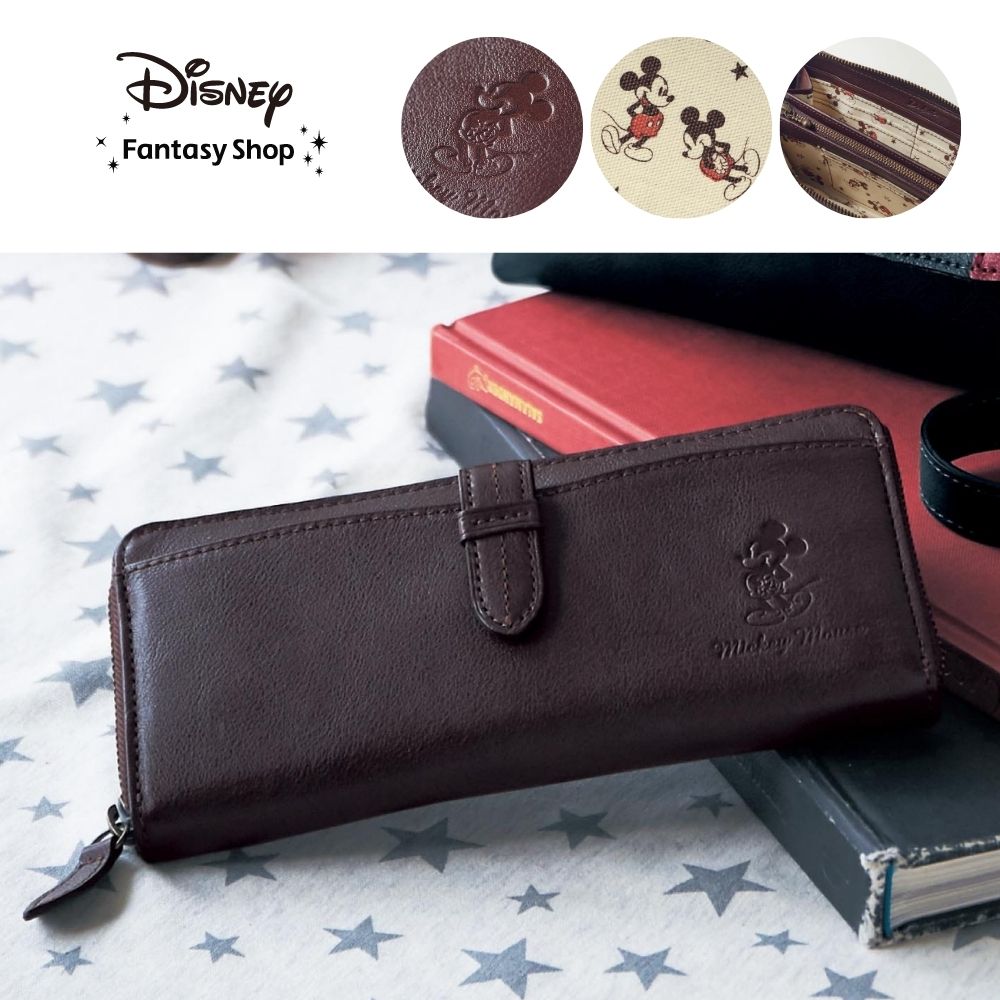【ディズニー/Disney】本革多収納ファスナー長財布[日本製](ディズニー/ダコタ)(選べるキャラクター)