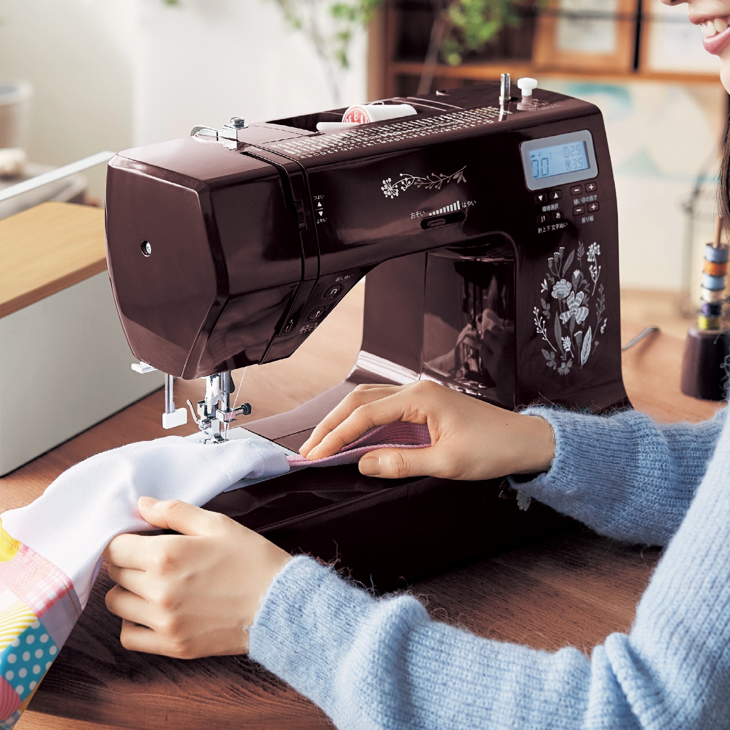 大人気 刺繍 文字 JUKI ジューキ ミシン 本体 ハンドメイド リメイク-