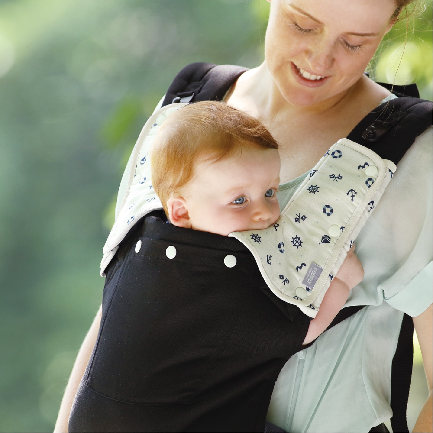 【カドリー】ダブルガーゼの抱っこ紐カバー ショルダー & コーナー[日本製]【よだれ対策に/角部分もカバーできるL字型】