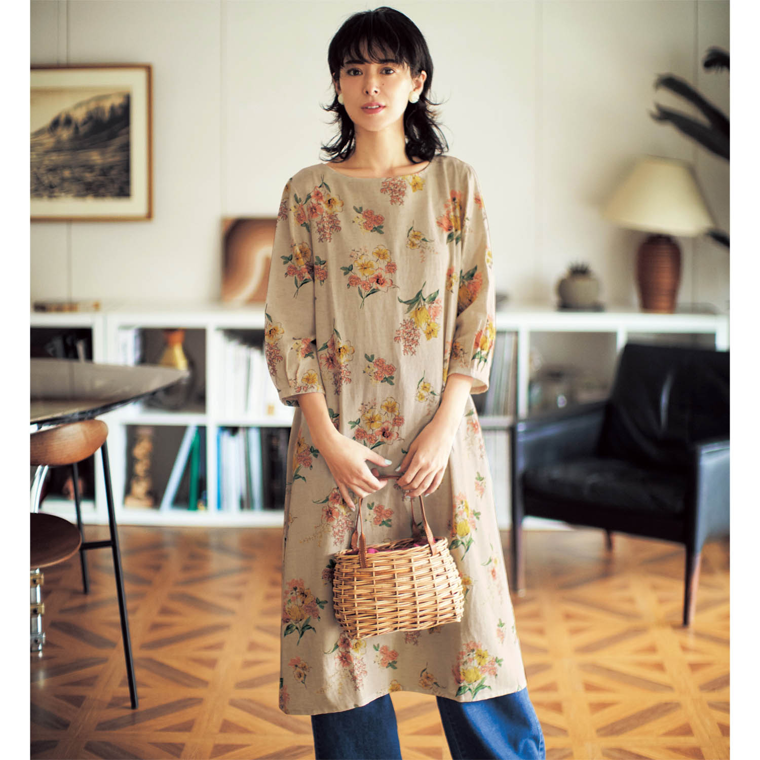 ナチュラルな素材感のレーヨン混プリントワンピース m 6l ラ フィット La Fite 通販のベルメゾンネット ナチュラルな素材感のレーヨン混プリントワンピース m 6l ラ フィット La Fite 通販のベルメゾンネット